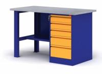 Купить металлический верстак вп - 3 однотумбовый, 860х1200х685 мм
